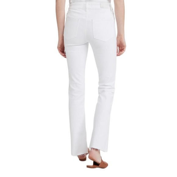 PAIGE High Rise flared Laurel Canyon Jeans in Crisp White Size 27 - Picture 2 of 9